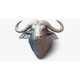 Cape Buffalo Head Sculpture 3D model